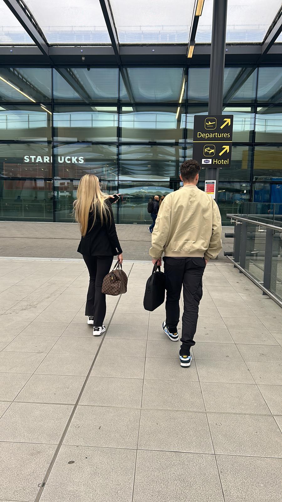 Chris and Jess at Airport